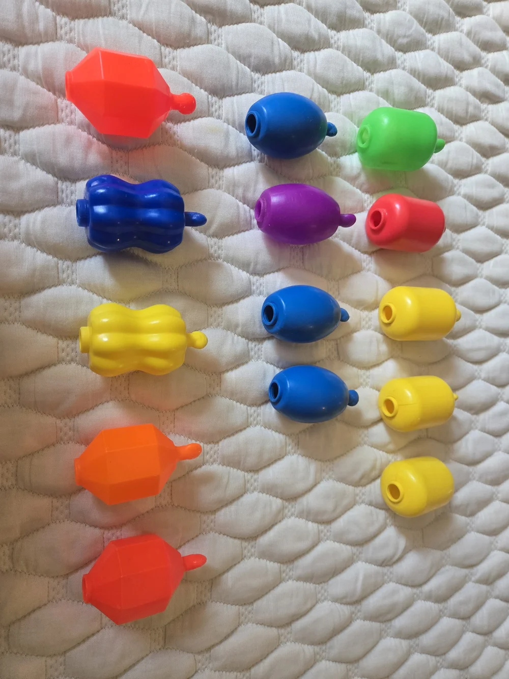 Fisher Price And Other Assorted Brands Vintage Linking Blocks Assorted Colors